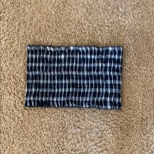 Black and white pattern tube top